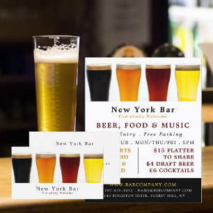 Beer & Ale Display, Pub/Brewery Adverteren Flyer