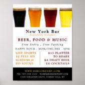 Beer & Ale Display, Pub/Brewery Adverteren Poster (Voorkant)