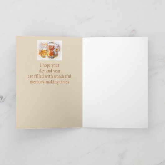 Beer Ale Funny Friend Birthday Good Time Card Kaart (Binnen)