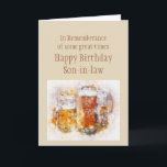 Beer Ale Funny Son-in-law Birthday Good Time Card Kaart<br><div class="desc">Herdenking van een paar geweldige tijden Happy Birthday Son-in-law met drink van bier en ale alcohol</div>