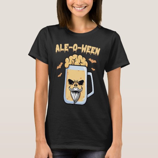 Beer  Ale O Ween  Halloween  Trick Or Treat  Costu T-shirt (Voorkant)