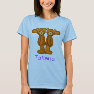 Beer Alfabet Letter T Initiaal~Aangepast naam~Shir T-shirt
