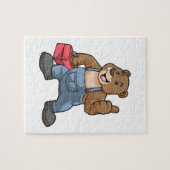 Beer als ambachtsman met gereedschapsdoos legpuzzel (Horizontaal)