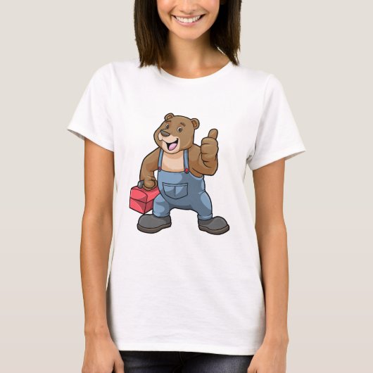 Beer als ambachtsman met gereedschapsdoos t-shirt (Voorkant)