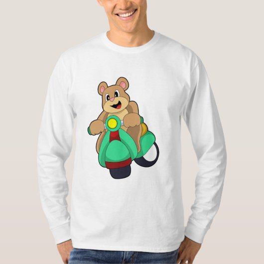 Beer als Biker met Scooter.PNG T-shirt (Voorkant)