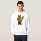 Beer als boer met wortel hoodie (Voorkant volledig)