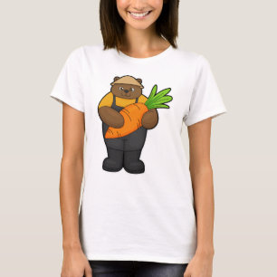 Beer als boer met wortel t-shirt