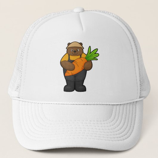 Beer als boer met wortel trucker pet (Voorkant)