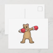 Beer als bokser bij boksen & hiphop dans Dab Briefkaart (Voorkant / Achterkant)