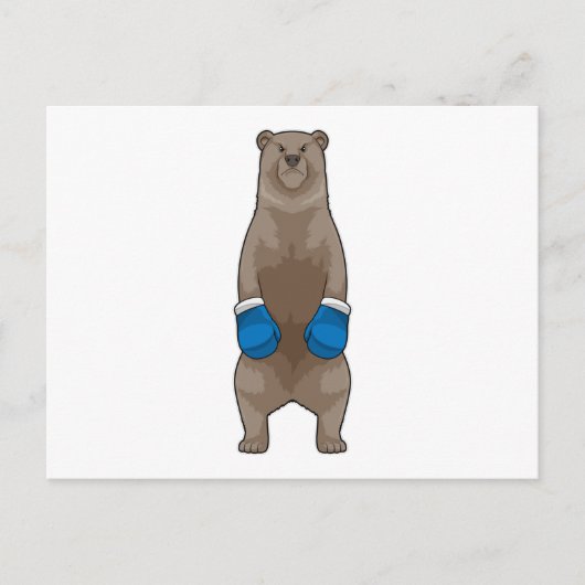 Beer als bokser met boks handschoenen briefkaart (Voorkant)