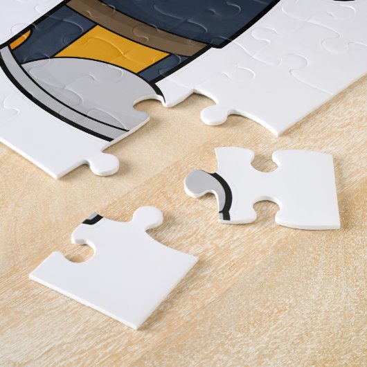 Beer als Boxer met Boxing-handschoenen Legpuzzel (Zijkant)