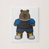 Beer als Boxer met Boxing-handschoenen Legpuzzel (Verticaal)