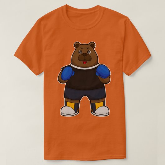 Beer als Boxer met Boxing-handschoenen T-shirt (Design voorkant)