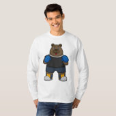 Beer als Boxer met Boxing-handschoenen T-shirt (Voorkant volledig)
