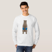 Beer als Boxer met Boxing-handschoenen T-shirt (Voorkant volledig)