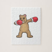 Beer als Boxer op Boxing & Hip Hop Dance Dab Legpuzzel (Verticaal)