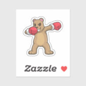 Beer als Boxer op Boxing & Hip Hop Dance Dab Sticker (Vel)