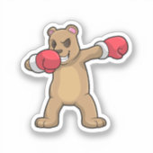 Beer als Boxer op Boxing & Hip Hop Dance Dab Sticker (Voorkant)