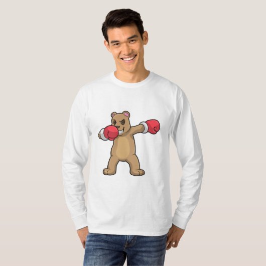 Beer als Boxer op Boxing & Hip Hop Dance Dab T-shirt (Voorkant volledig)