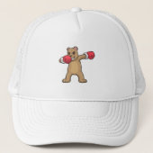 Beer als Boxer op Boxing & Hip Hop Dance Dab Trucker Pet (Voorkant)