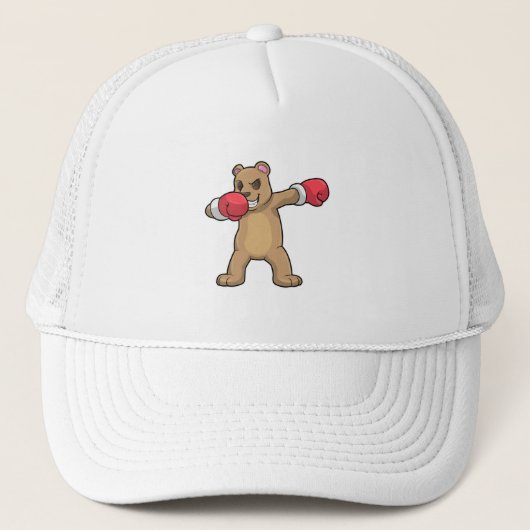 Beer als Boxer op Boxing & Hip Hop Dance Dab Trucker Pet (Voorkant)