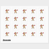 Beer als Boxer op Boxing & Hip Hop Dance Dab Vierkante Sticker (Vel)