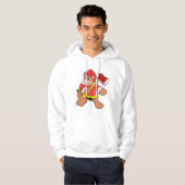 Beer als brandweerman met Ax Hoodie (Voorkant volledig)