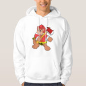 Beer als brandweerman met Ax Hoodie (Voorkant)