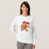 Beer als brandweerman met Ax T-shirt (Voorkant volledig)