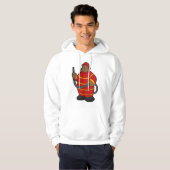 Beer als brandweerman met slang hoodie (Voorkant volledig)
