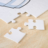 Beer als bruid met trouwjurk & fotolijstje. legpuzzel (Zijkant)