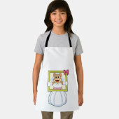 Beer als bruid met trouwjurk & fotolijstje.p schort (Insitu)