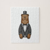 Beer als bruidegom met jasje legpuzzel (Verticaal)