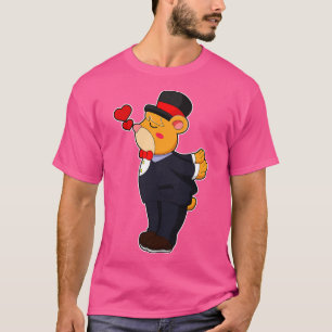 Beer als bruidegom met kostuum Pet T-shirt