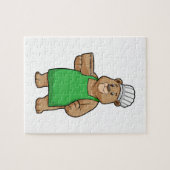 Beer als Cook met Cooking Apron & Bowl Legpuzzel (Horizontaal)