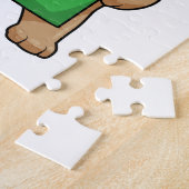 Beer als Cook met Cooking Apron & Bowl Legpuzzel (Zijkant)