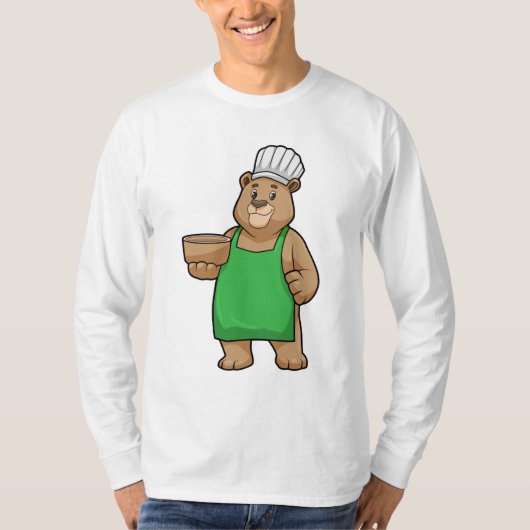 Beer als Cook met Cooking Apron & Bowl T-shirt (Voorkant)