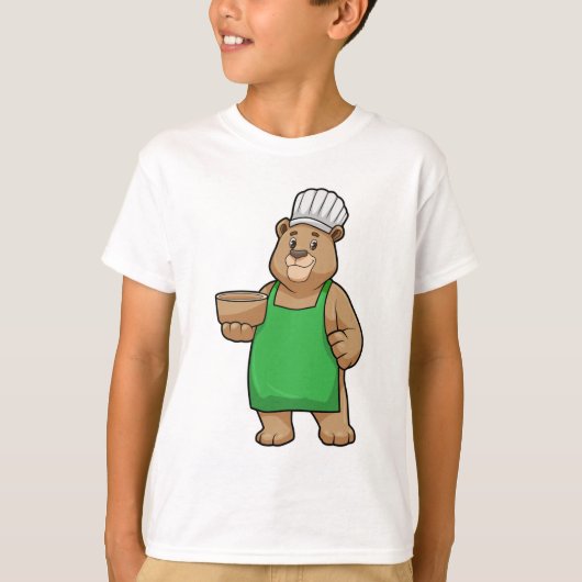 Beer als Cook met Cooking Apron & Bowl T-shirt (Voorkant)
