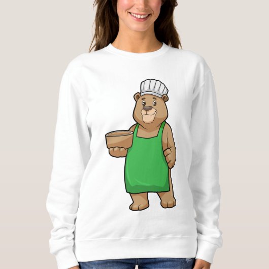 Beer als Cook met Cooking Apron & Bowl Trui (Voorkant)