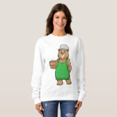 Beer als Cook met Cooking Apron & Bowl Trui (Voorkant volledig)