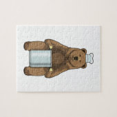 Beer als Cook met kookpot Legpuzzel (Horizontaal)