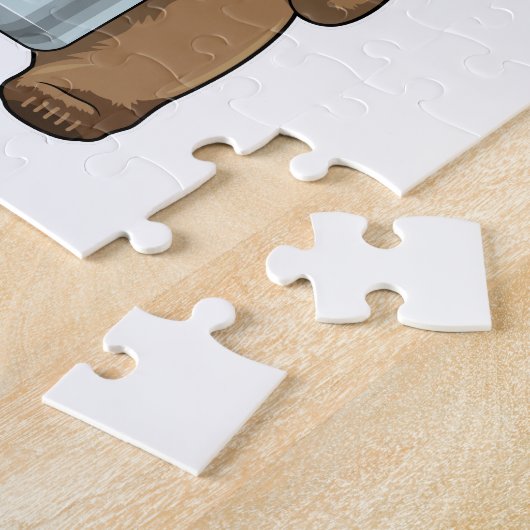 Beer als Cook met kookpot Legpuzzel (Zijkant)