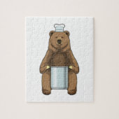 Beer als Cook met kookpot Legpuzzel (Verticaal)
