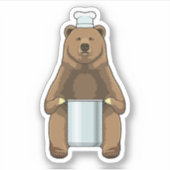 Beer als Cook met kookpot Sticker (Voorkant)