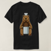 Beer als Cook met kookpot T-shirt (Design voorkant)