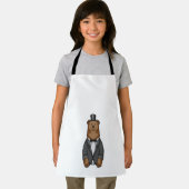 Beer als gom met jasje schort (Insitu)