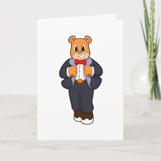 Beer als Groom met Suit Kaart (Voorkant)