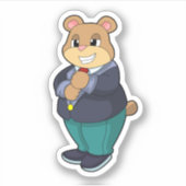 Beer als Groom met Suit Sticker (Voorkant)