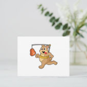 Beer als hardloper briefkaart (Staand voorkant)