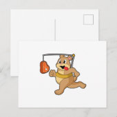 Beer als hardloper briefkaart (Voorkant / Achterkant)